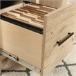 Sauder Pacific View Engineered Wood L-Shaped Home Office Desk in Prime Oak