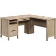 Sauder Pacific View Engineered Wood L-Shaped Home Office Desk in Prime Oak