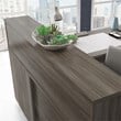 Sauder Affirm Engineered Wood Reception Station Hutch in Hudson Elm/Brown