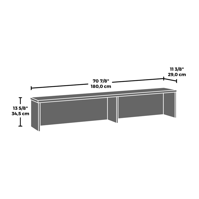 Sauder Affirm Engineered Wood Reception Station Hutch in Hudson Elm/Brown