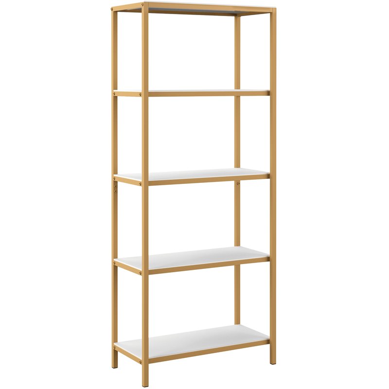 Sauder North Avenue Engineered Wood Tall Bookcase in White Finish