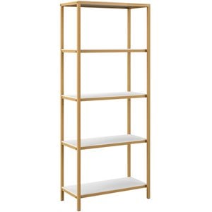 sauder north avenue engineered wood tall bookcase in white finish