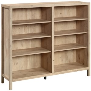 sauder pacific view engineered wood bookcase in prime oak