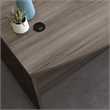 Sauder Affirm Engineered Wood Bowfront Executive Desk in Hudson Elm/Brown
