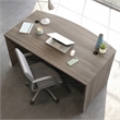 Sauder Affirm Engineered Wood Bowfront Executive Desk in Hudson Elm/Brown