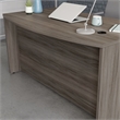 Sauder Affirm Engineered Wood Bowfront Executive Desk in Hudson Elm/Brown