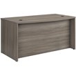 Sauder Affirm Engineered Wood Bowfront Executive Desk in Hudson Elm/Brown