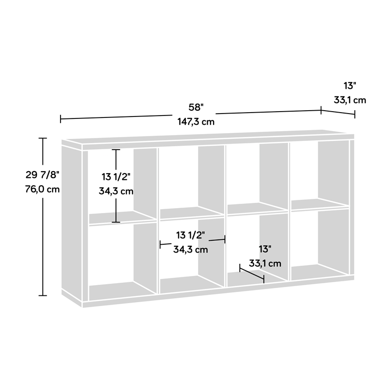Sauder Miscellaneous Storage Engineered Wood 8-Cube Organizer in Mystic Oak