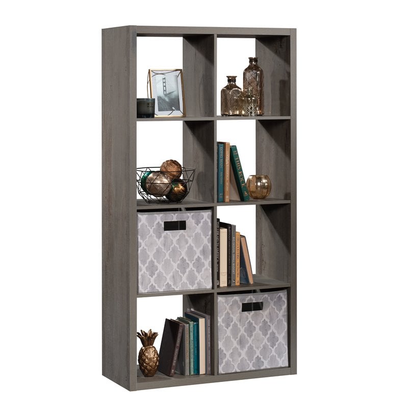 Sauder Miscellaneous Storage Engineered Wood 8-Cube Organizer in Mystic Oak