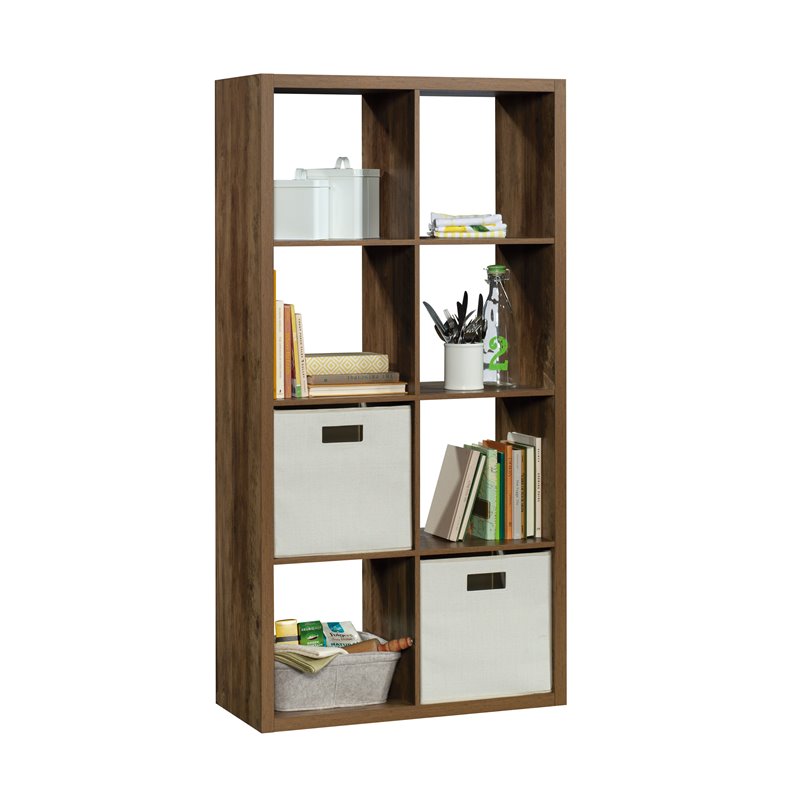 Sauder Miscellaneous Storage Engineered Wood 8-Cube Organizer in Rural Pine