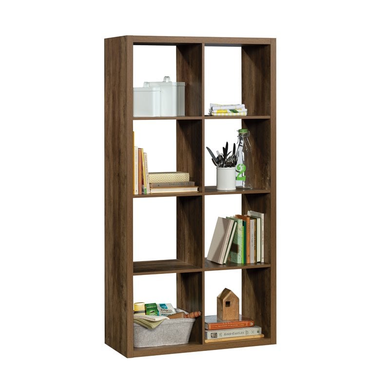Sauder Miscellaneous Storage Engineered Wood 8-Cube Organizer in Rural Pine