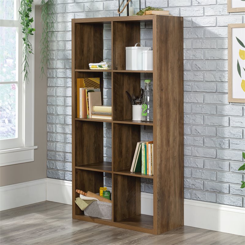 Sauder Miscellaneous Storage Engineered Wood 8-Cube Organizer in Rural Pine