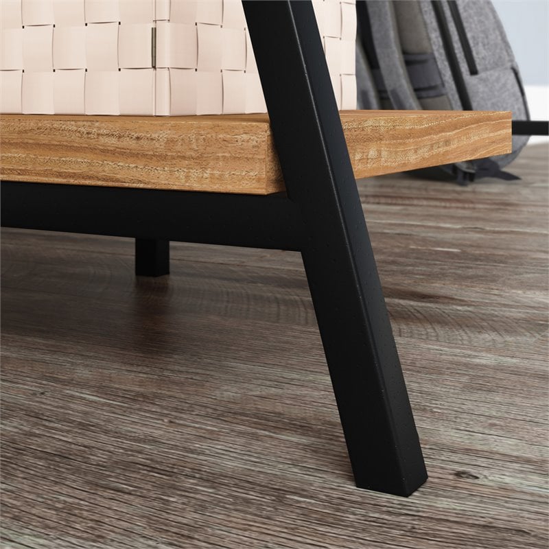 Sauder North Avenue Engineered Wood Desk with Hutch in Sindoori Mango/Brown