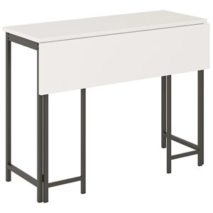 Sauder North Avenue Engineered Wood Table with Drop Leaf in White