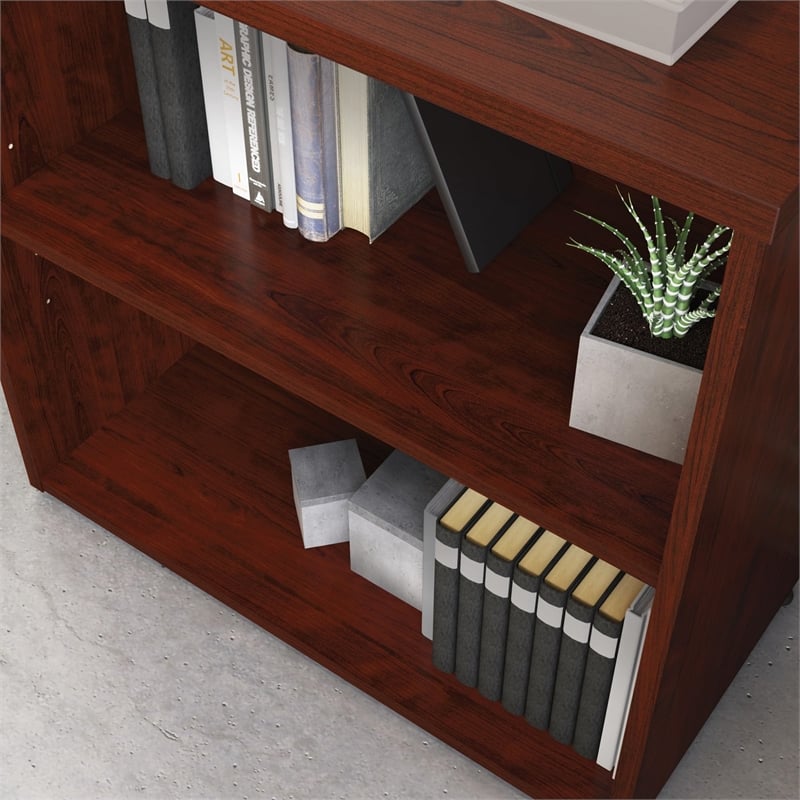 Sauder Affirm Engineered Wood 2-Shelf Bookcase in Classic Cherry
