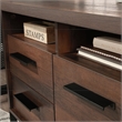 Sauder Briarbrook Transitional Engineered Wood L-Desk in Barrel Oak