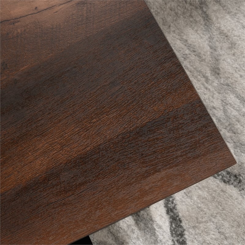Sauder Briarbrook Transitional Engineered Wood L-Desk in Barrel Oak