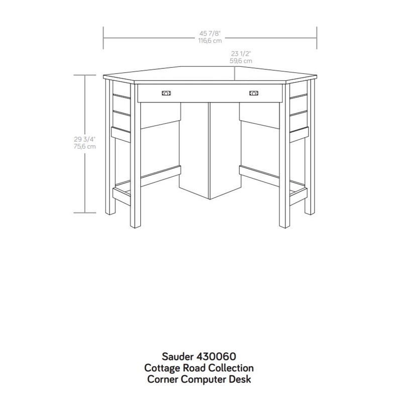 Cottage Road L-Shaped Desk Mystic Oak - Sauder