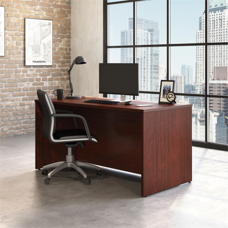 Sauder Affirm Transitional Engineered Wood Desk in Classic Cherry