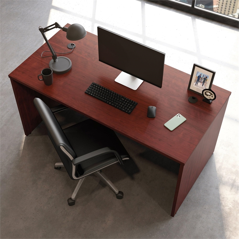 Sauder Affirm Transitional Engineered Wood Desk in Classic Cherry