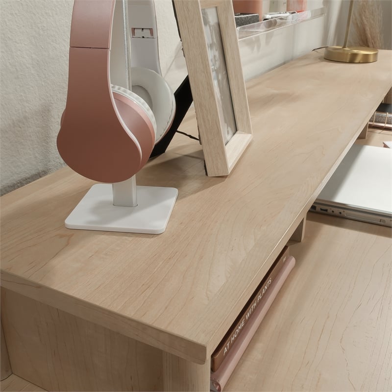 Sauder Whitaker Point Engineered Wood Organizer Hutch in Natural Maple Finish