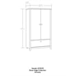 Sauder Dover Edge Engineered Wood Armoire in Timber Oak Finish