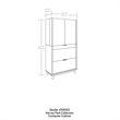 Sauder Harvey Park Engineered Wood Computer Cabinet in Grand Walnut