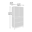 Sauder Harvey Park Engineered Wood Computer Cabinet in Grand Walnut