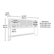 Sauder Briarbrook Engineered Wood and Metal Large Hutch in Barrel Oak