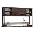 Sauder Briarbrook Engineered Wood and Metal Large Hutch in Barrel Oak