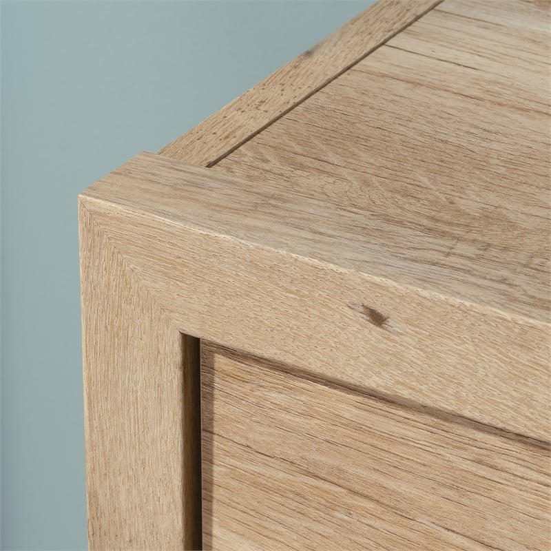 Sauder Pacific View Engineered Wood Metal and Plastic Dresser in Prime Oak
