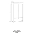 Sauder Dover Edge Engineered Wood Armoire in Denim Oak