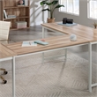 Sauder Bergen Circle Engineered Wood Desk Connector Bridge in Kiln Acacia/Brown