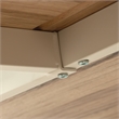 Sauder Bergen Circle Engineered Wood Desk Connector Bridge in Kiln Acacia/Brown