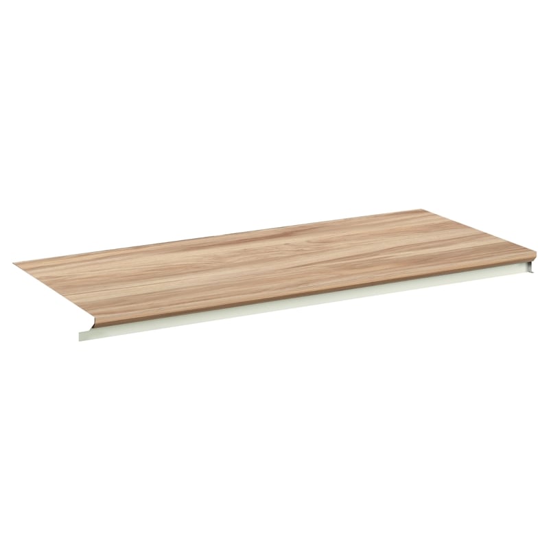 Sauder Bergen Circle Engineered Wood Desk Connector Bridge in Kiln Acacia/Brown