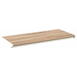 Sauder Bergen Circle Engineered Wood Desk Connector Bridge in Kiln Acacia/Brown
