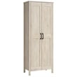 Sauder Engineered Wood 2-Door Storage Cabinet in Chalk Oak Finish