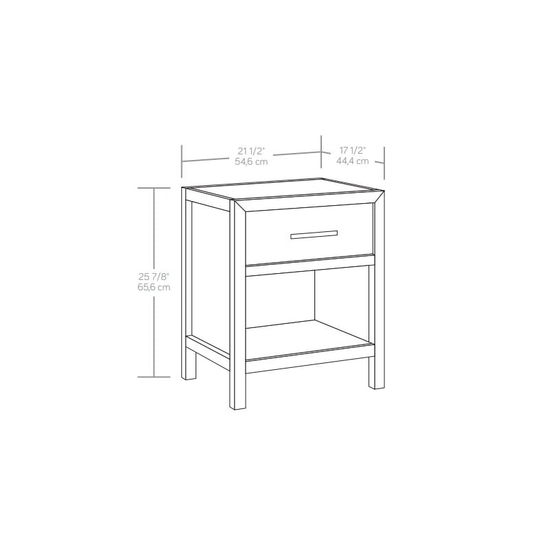 Sauder Pacific View Engineered Wood Night Stand in Prime Oak