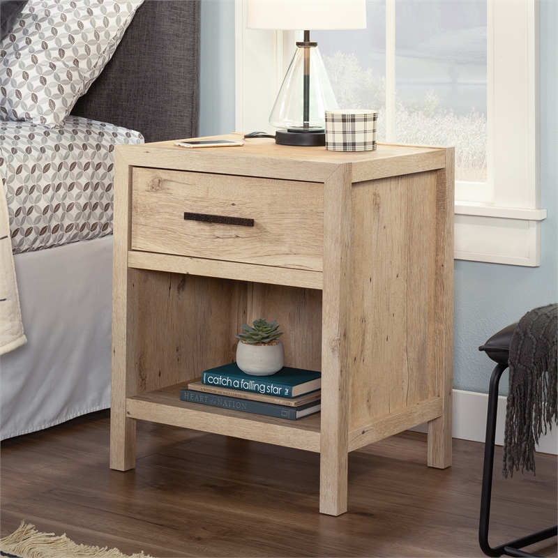 Sauder Pacific View Engineered Wood Night Stand in Prime Oak