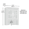 Sauder Rollingwood Engineered Wood Library Hutch in Brushed Oak Finish