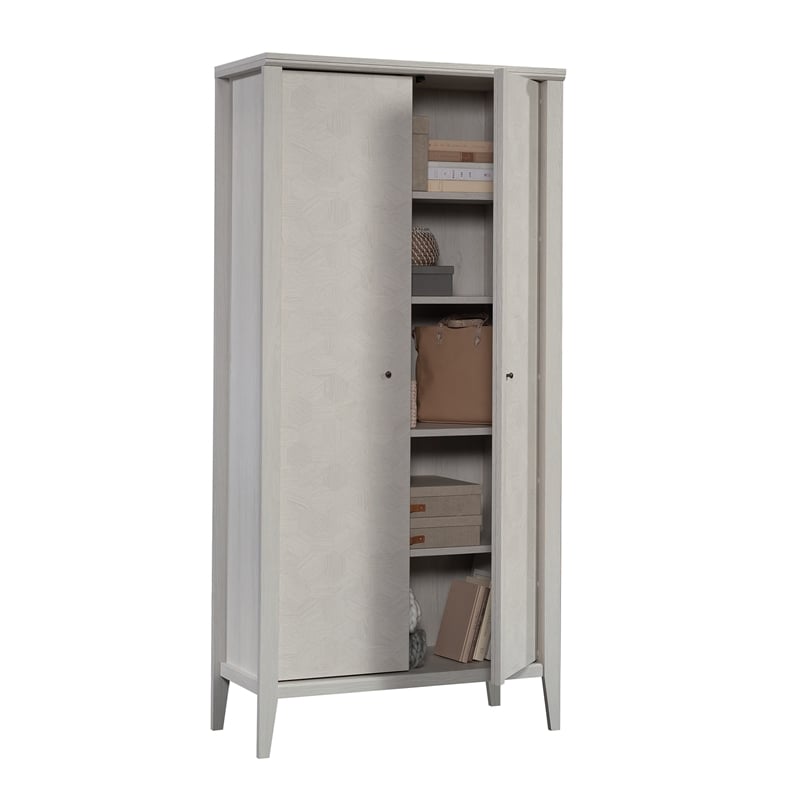 Sauder Larkin Ledge Engineered Wood Storage Cabinet in Glacier Oak Finish