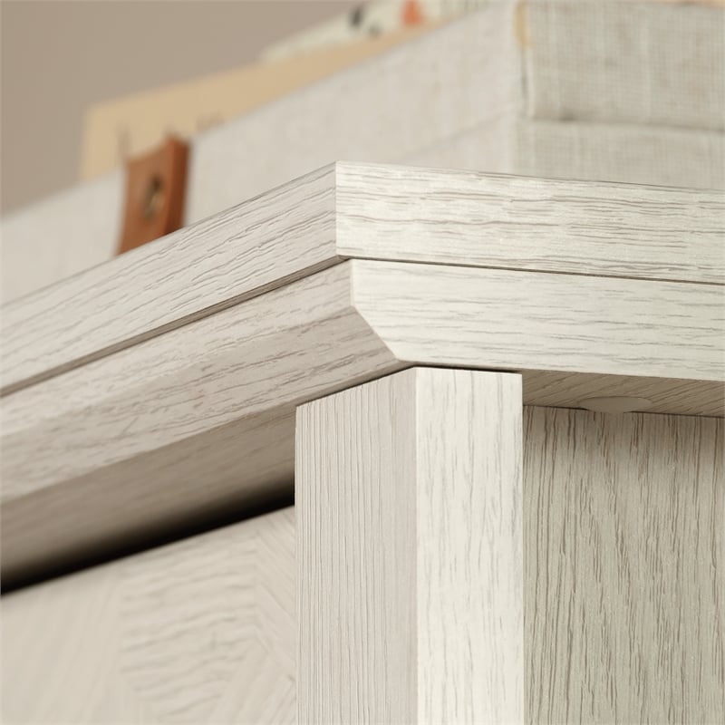 Sauder Larkin Ledge Engineered Wood Storage Cabinet in Glacier Oak Finish