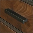 Sauder Canton Lane Engineered Wood and Metal L-Desk in Brew Oak
