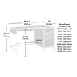 Sauder Nova Loft Engineered Wood/Metal Desk in Kiln Acacia/Brown