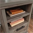 Sauder Aspen Post Engineered Wood Computer Desk in Pebble Pine/Brown