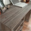 Sauder Aspen Post Engineered Wood Computer Desk in Pebble Pine/Brown