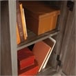 Sauder Aspen Post Engineered Wood Computer Desk in Pebble Pine/Brown