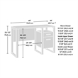 Sauder Rock Glen Engineered Wood and Metal Desk in Blade Walnut