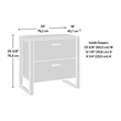 Sauder Rock Glen Engineered Wood and Metal Lateral File in Blade Walnut