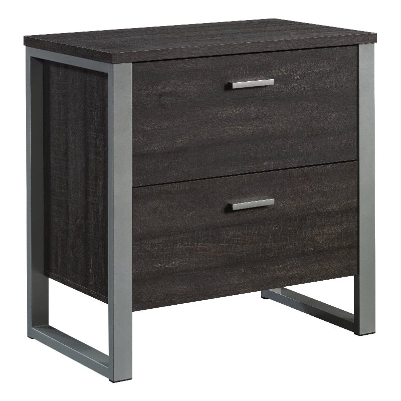 Sauder Rock Glen Engineered Wood and Metal Lateral File in Blade Walnut